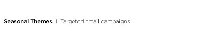 Seasonal Themes | Targeted email campaigns